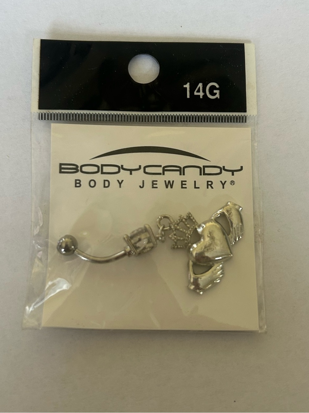 Bodycandy Body Jewelry 14G Claddagh Inspired Belly Button Ring